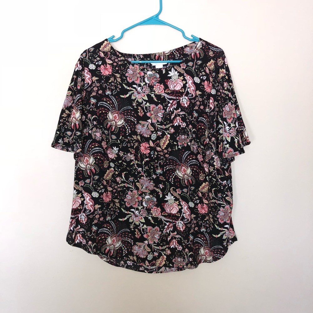 H&M Black Floral Blouse (12)